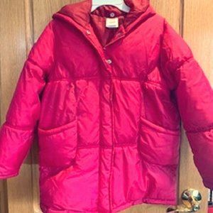 Gymboree Girl Big Puffer Jacket Double Zip Outerwear Pink Coat Sz:L(10-12)